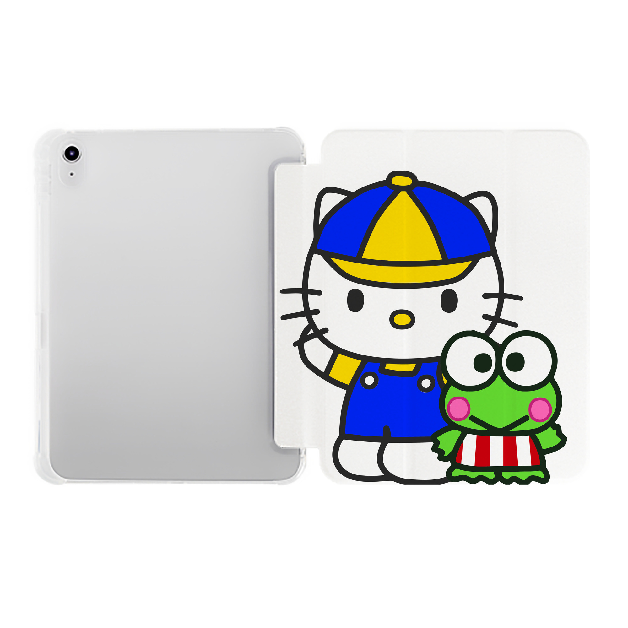 （画像用） Hello Kitty ハローキティ IPad ケース ペン収納付き 三つ折りスタンド PUレザー×シリコン 対応機種9.5/10.5/10.9インチ